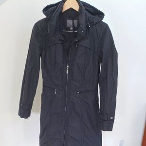 Cole Haan Black Rain Coat Packable  Lightweight